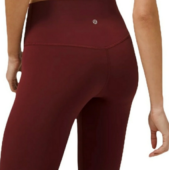 NWT Lululemon Align HR Pant 25” Burgundy Red Sz 18 - Picture 6 of 6